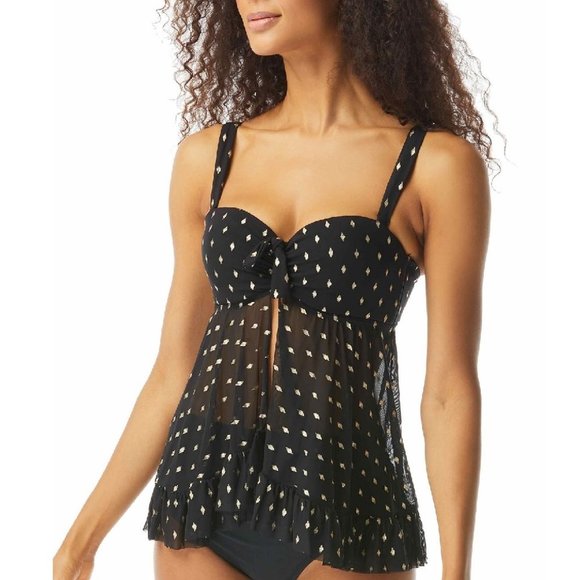 Coco Reef Allure Metallic-Print Tankini Top - Picture 3 of 15